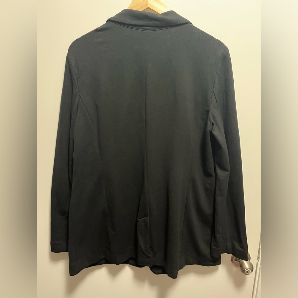 J. Jill Ponte 3 Button Black Women's Blazer Size Large - Picture 5 of 8